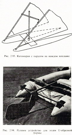 Катамаран с парусом.